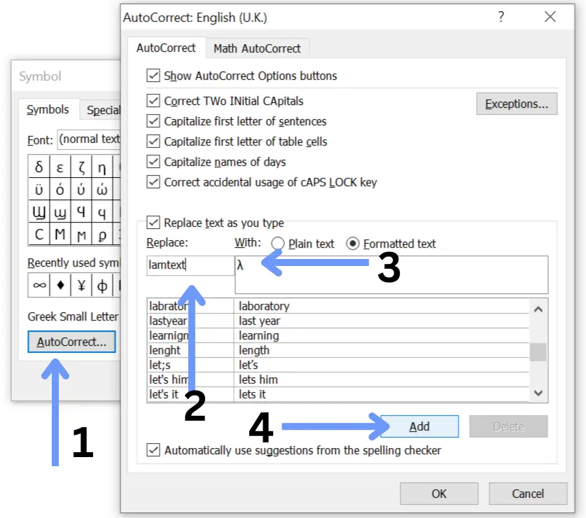 Lambda letter on keyboard